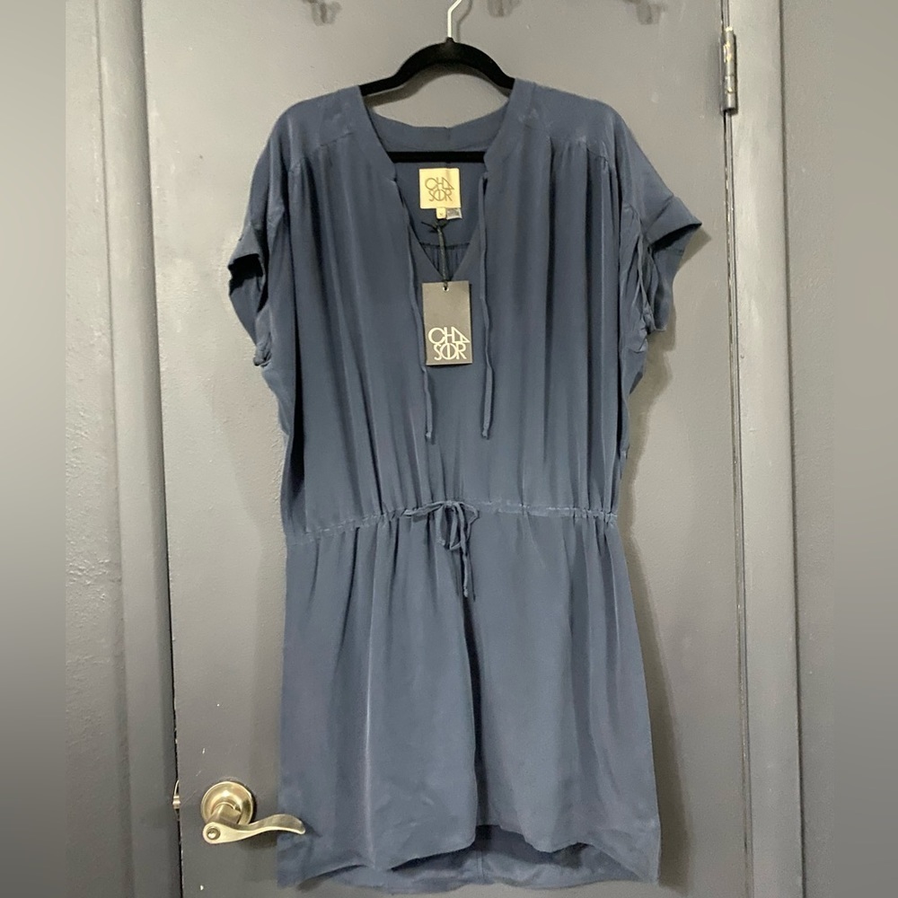 Chaser Navy Silky Dress NWT